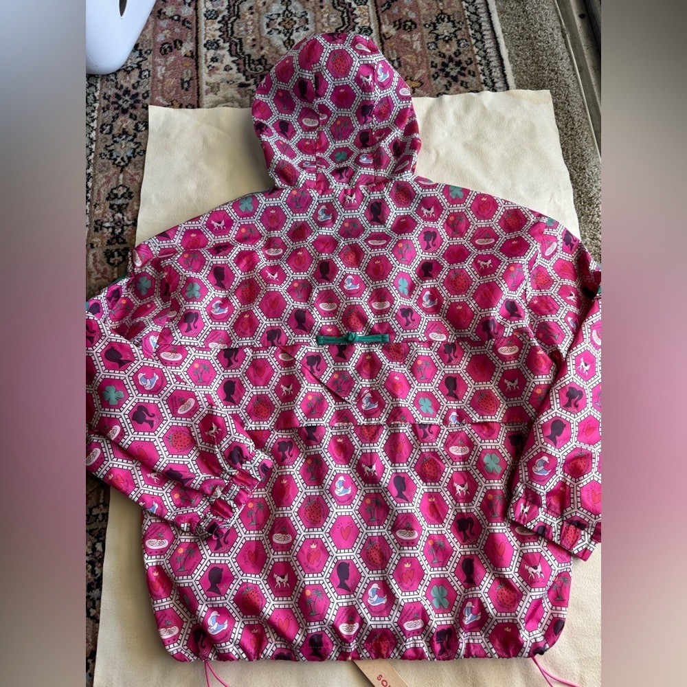 Pretty in Pink Womens Windbreaker Hooded Jacket NWT Size Small-Medium - Picture 3 of 16